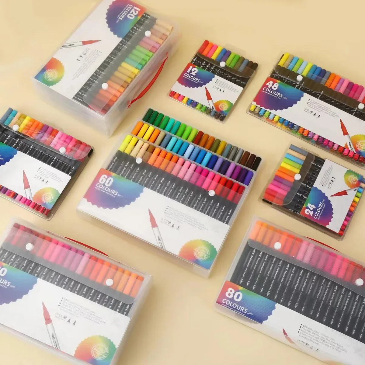 Copic Marker Sketch - 12～120色マーカーセット、デュアルチップブラシペン、細字ペン、水彩アートマーカーペン、マンガアート、ドローイング用品