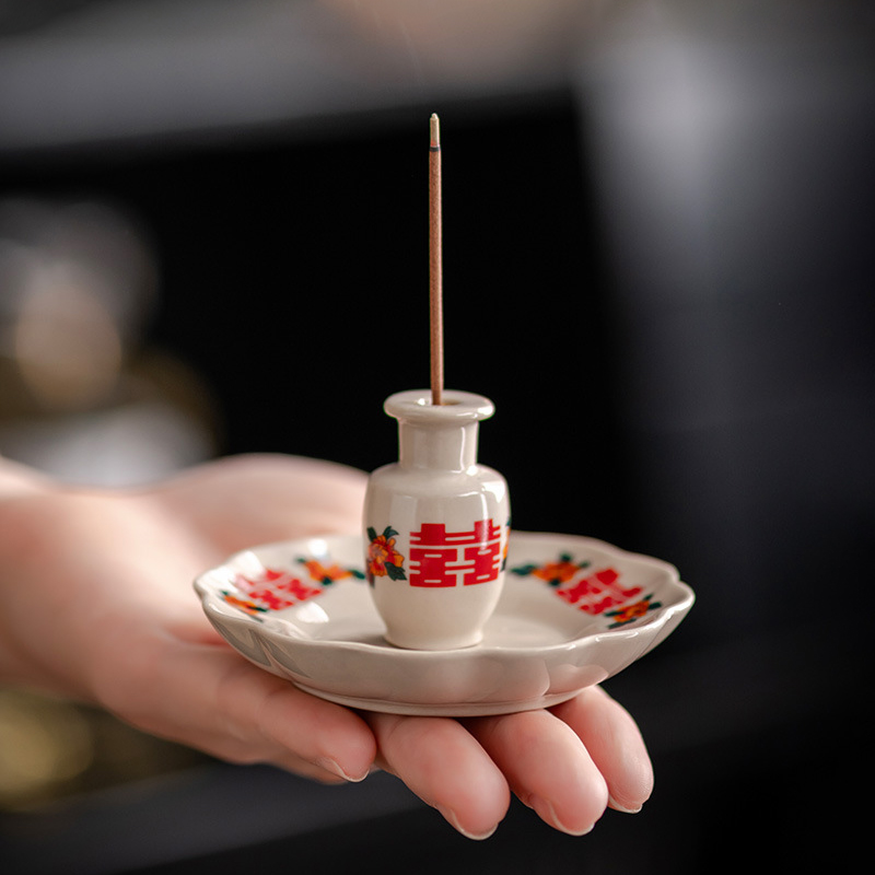 Candle Fragrance Supplies - 2 in 1 中国香炉 セラミック製香炉 香棒用
