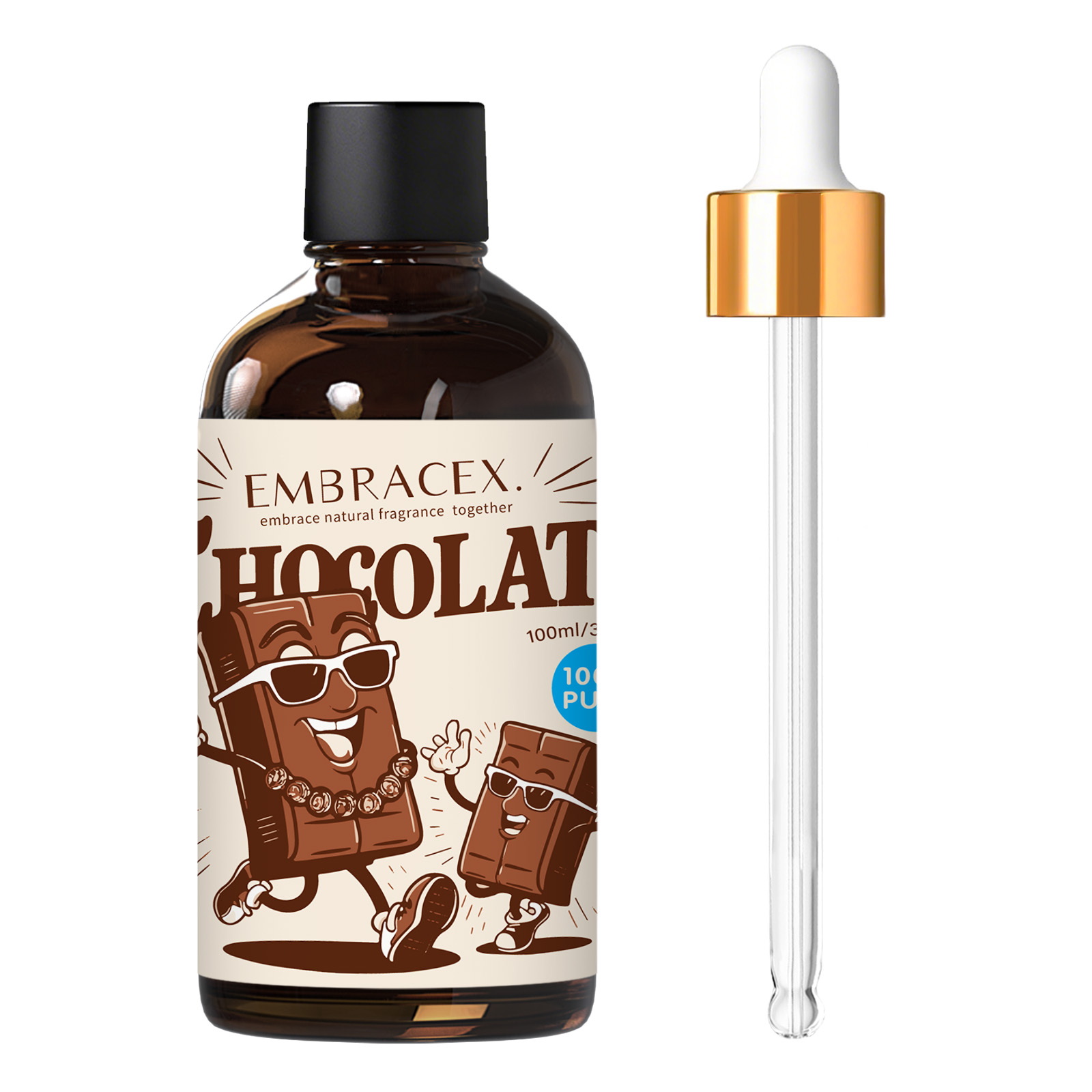 Candle Making Supplies Fragrance Oils - 100ml チョコレートエッセンシャルオイル ディフューザー用、カー用品 DIYプロジェクト キャンドル作り 暖かい香り、長持ちする香り、ギフト