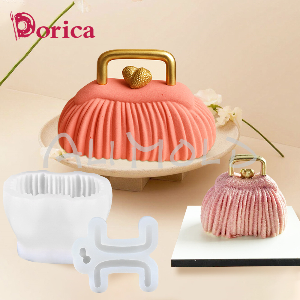 Candle Supplies Eu - Dorica ファッションバッグシリコーン型チョコレートムースケーキ型 DIY 3D ソープキャンドルワックス石膏製造型キッチンベーキング用品