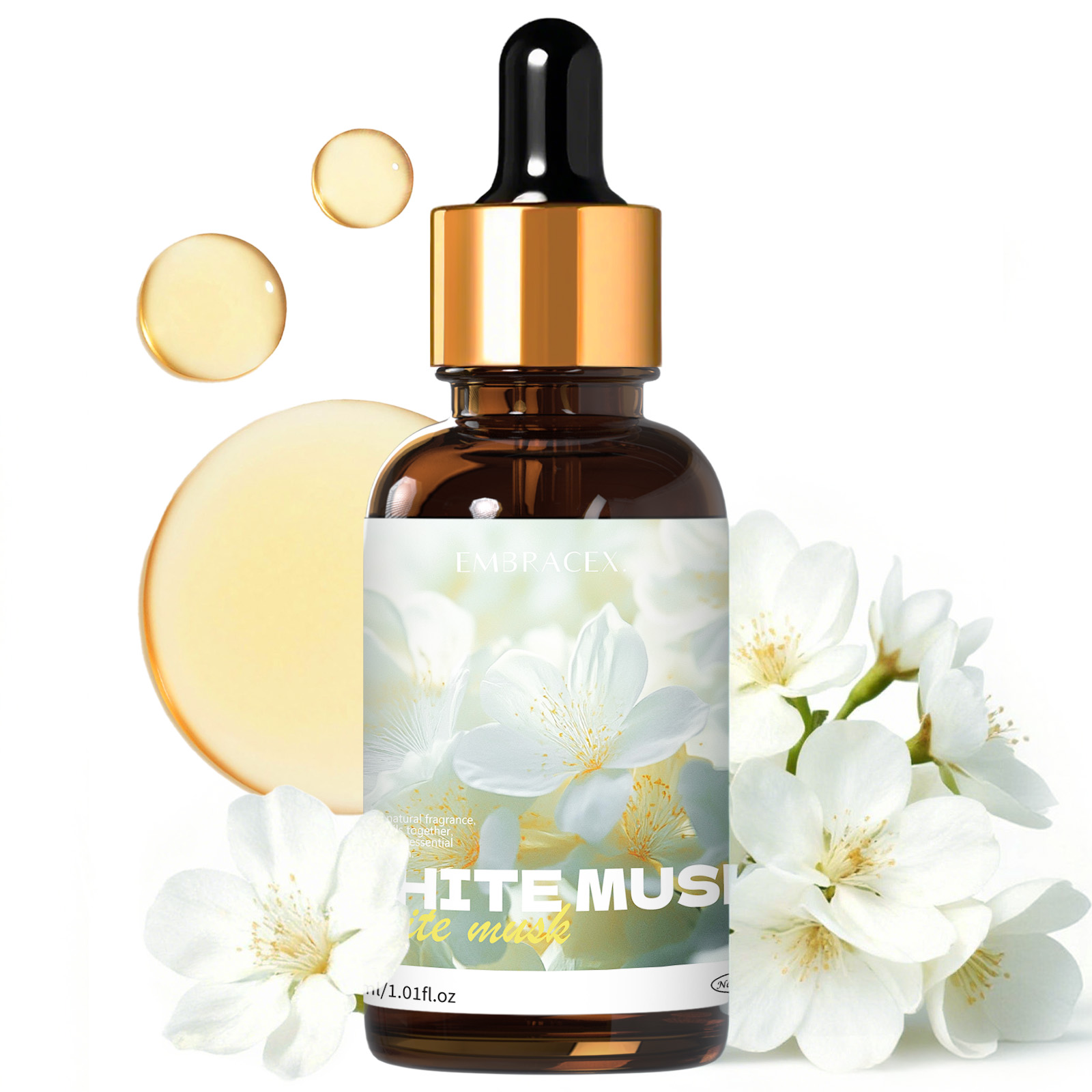 Candle Making Supplies Fragrance Oils - 30ml ホワイトムスク エッセンシャルオイル カー用品、ディフューザー用、キャンドル作り、友人へのギフト、温かい香り、アロマセラピーに。