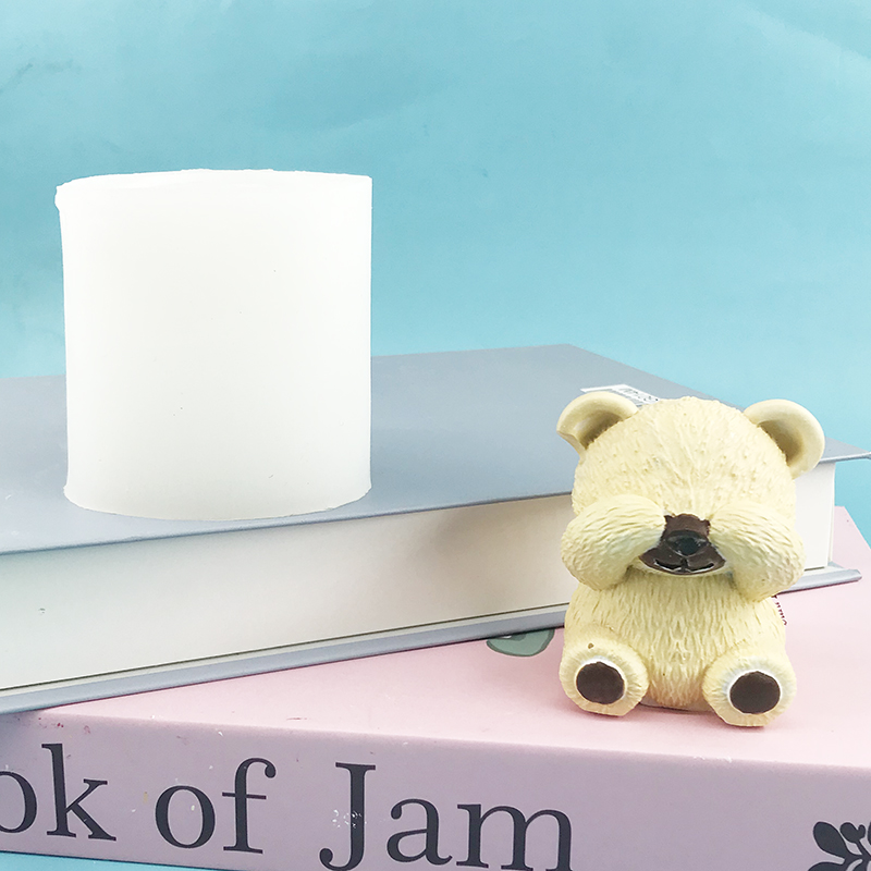 目隠しリトルベアシリコーン型 DIY 手作り石鹸型キャンドル - Candle Supplies Eu のレビューと価格