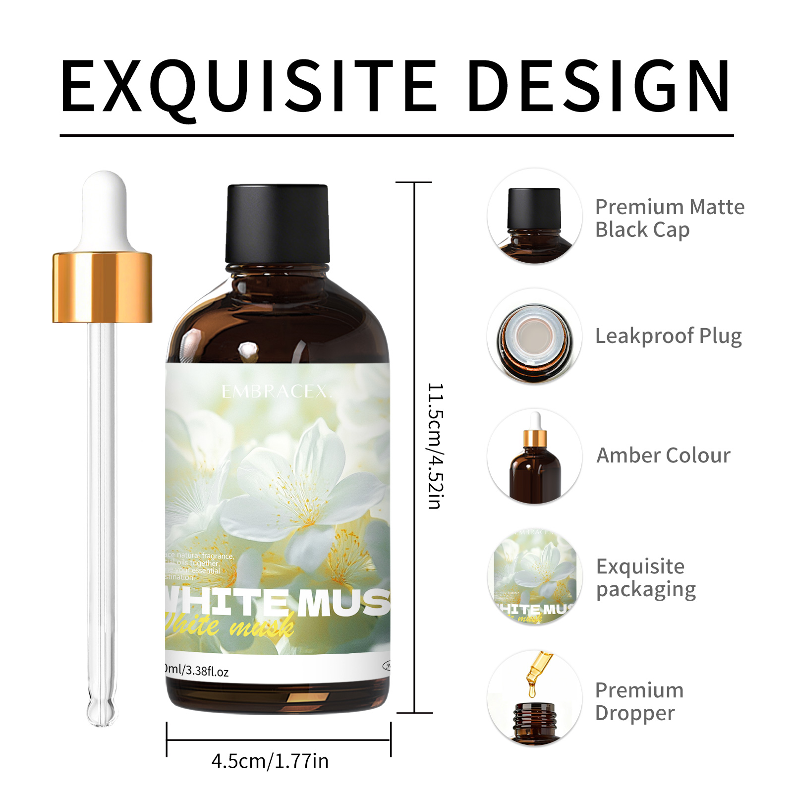 100ml ホワイトムスク天然植物エッセンシャルオイル ディ - Candle Making Supplies Fragrance Oils のレビューと価格