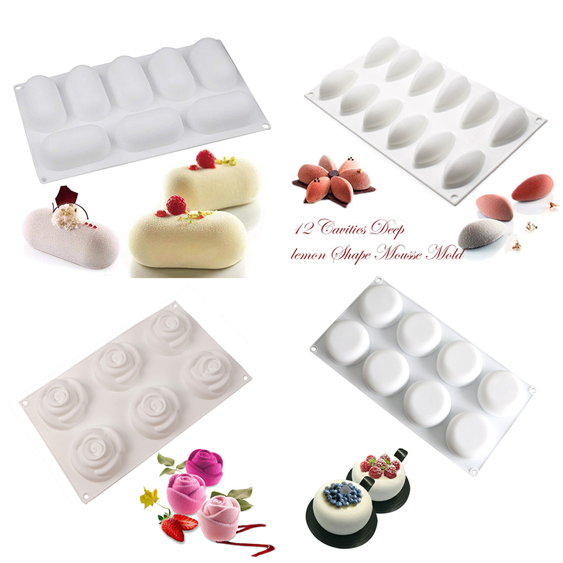 シリコンムースケーキ型、正方形、円形、タマネギ、花、バラ、ペ - Candle Supplies Eu のレビューと価格