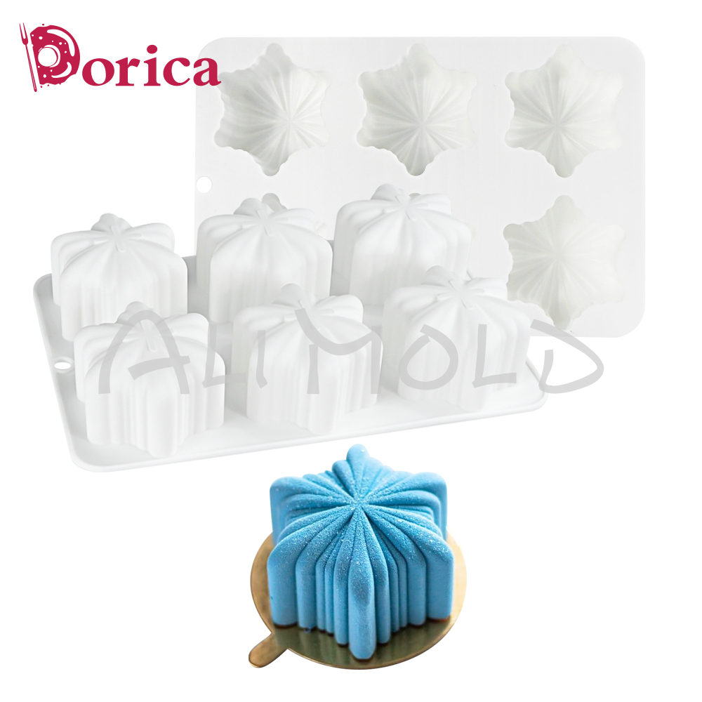 Dorica スノーフレークシリコーン型チョコレートムースケ - Candle Supplies Eu のレビューと価格