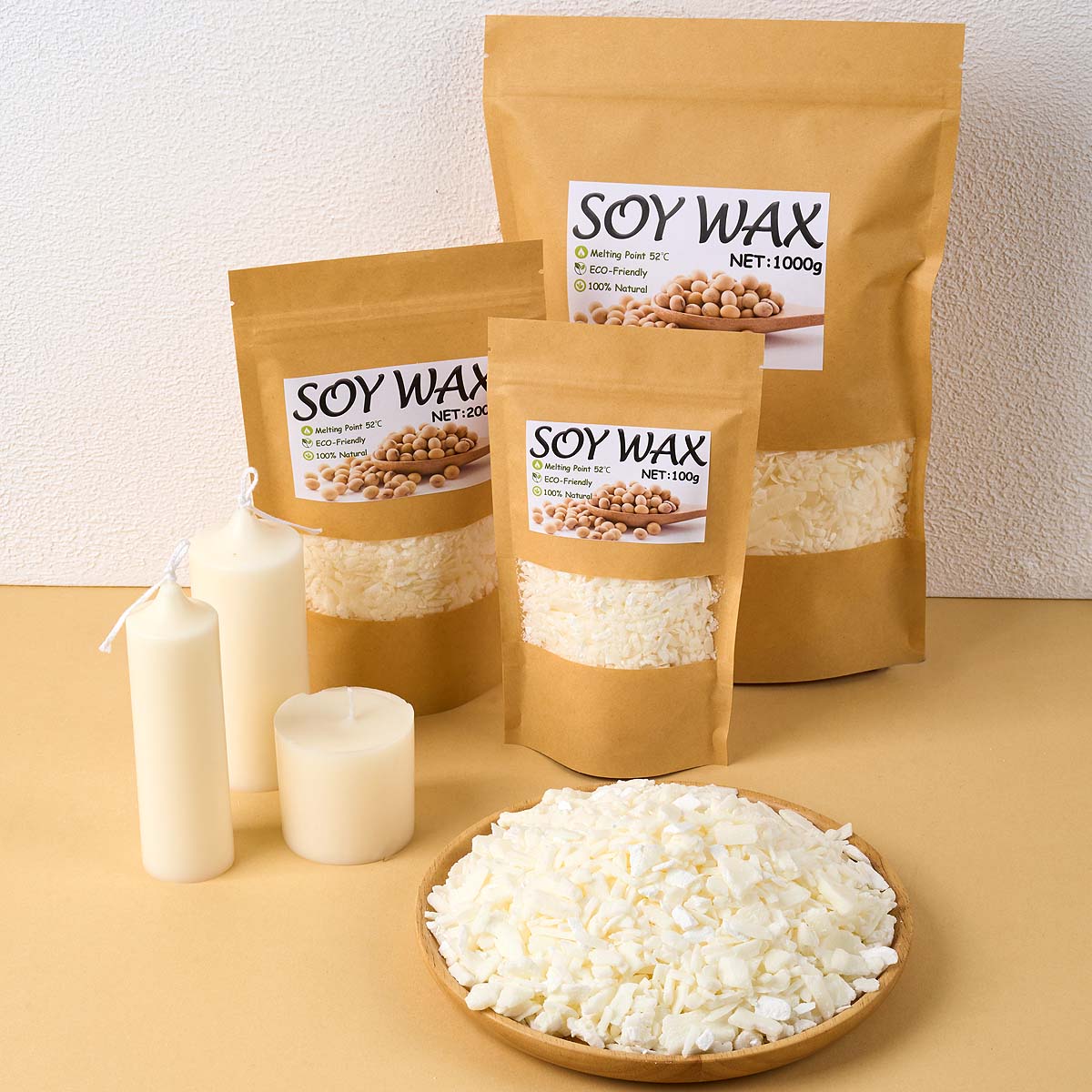 1 ポンドピュアホワイト大豆ワックス DIY 手作りキャンド - Candle Supplies To Make Candles のレビューと価格