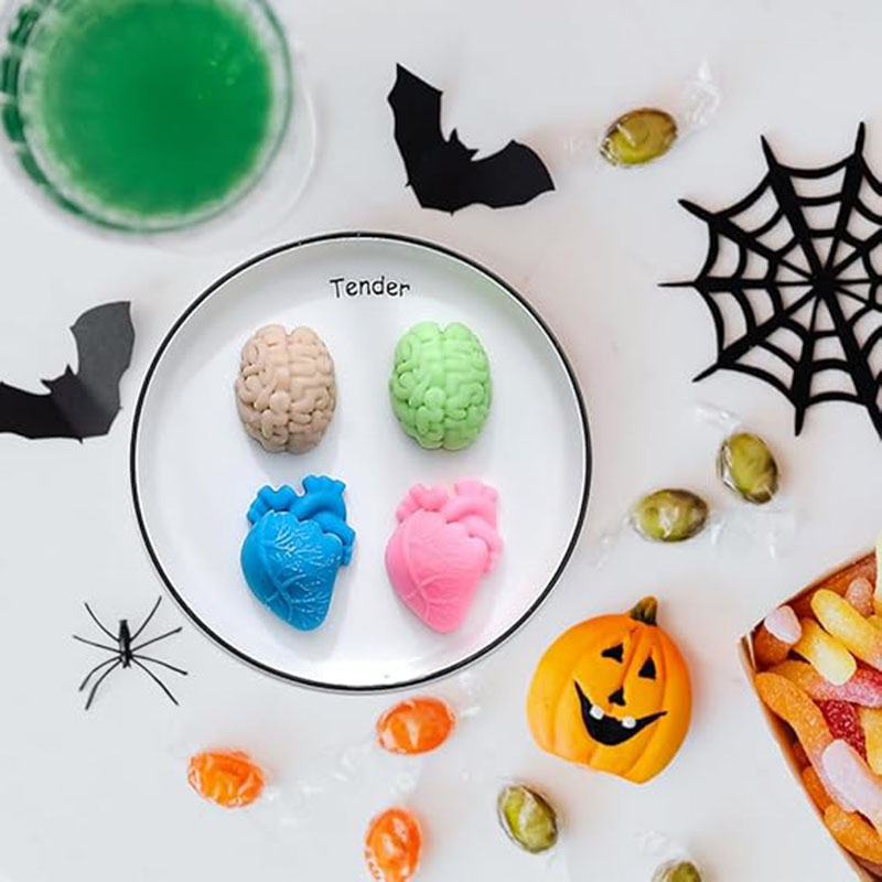 人間の脳と心臓のシリコンモールド、石鹸作り用品、ハロウィン3 - Candle Supplies To Make Candles のレビューと価格