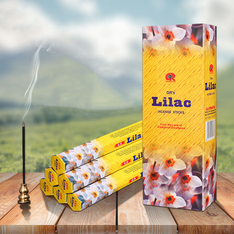 インドの香炉,6つの小さな箱が付いた大きな香炉,ライラック, - Candle Supplies India のレビューと価格
