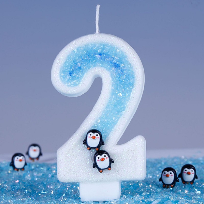 ブルー子供の誕生日キャンドルケーキデコレーション輝きギフト美 - Luxury Candle Supplies Usa のレビューと価格