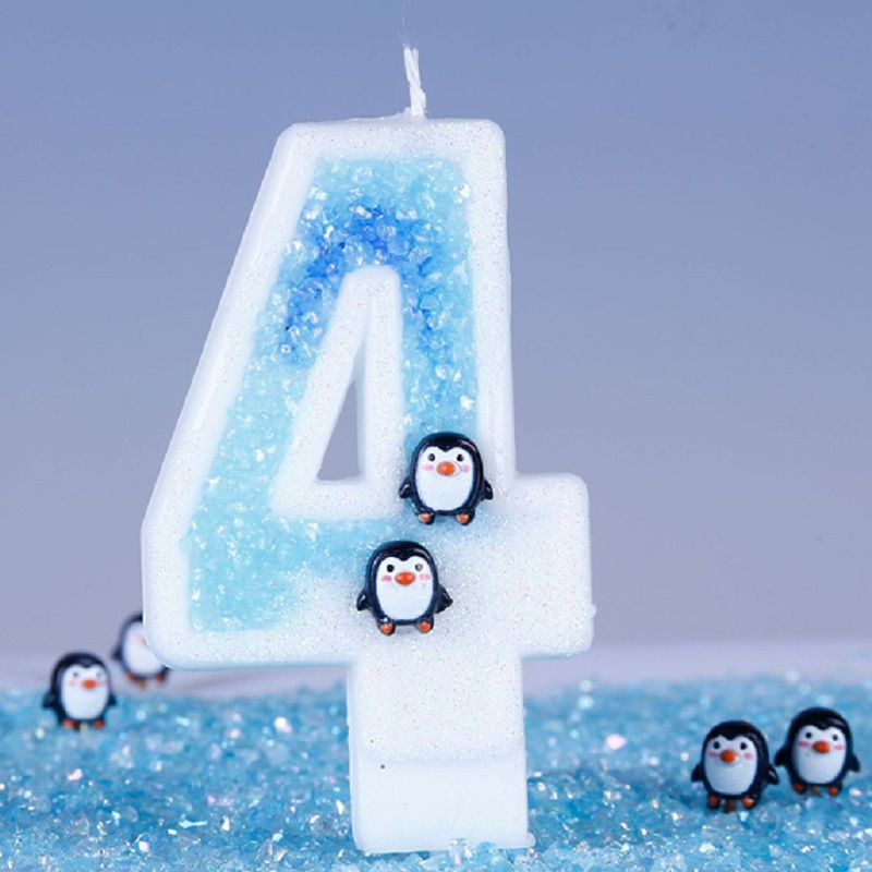 ブルー子供の誕生日キャンドルケーキデコレーション輝きギフト美 - Luxury Candle Supplies Usa のレビューと価格