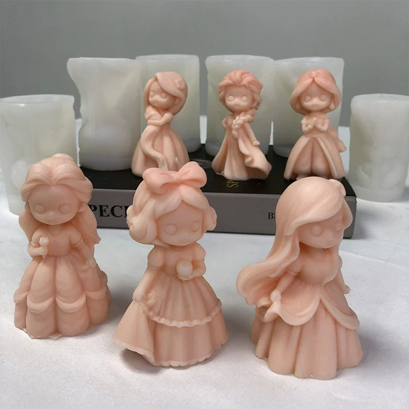 シリコンプリンセスドールキャンドルモールド、3Dガールポート - Candle Supplies Shop のレビューと価格
