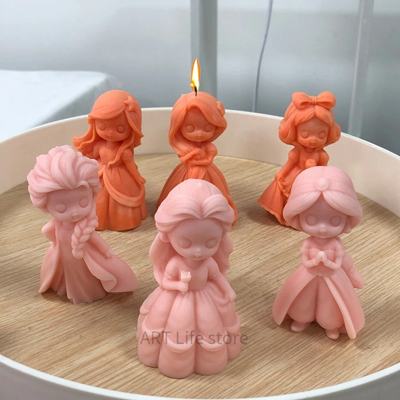 シリコンプリンセスドールキャンドルモールド、3Dガールポート - Candle Supplies Shop のレビューと価格
