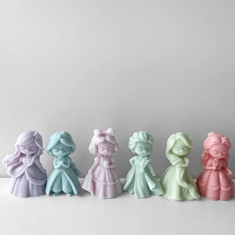 シリコンプリンセスドールキャンドルモールド、3Dガールポート - Candle Supplies Shop のレビューと価格