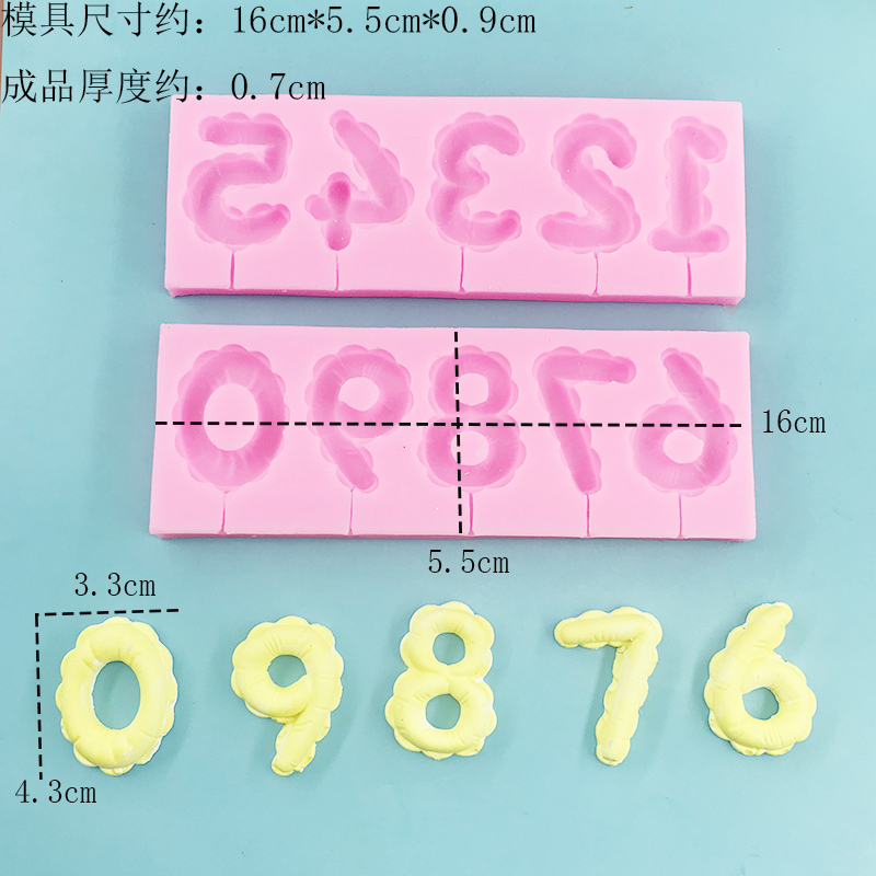 アラビア数字シリコーン型 DIY 手作り石鹸型デザート作りキ - Candle Supplies Eu のレビューと価格