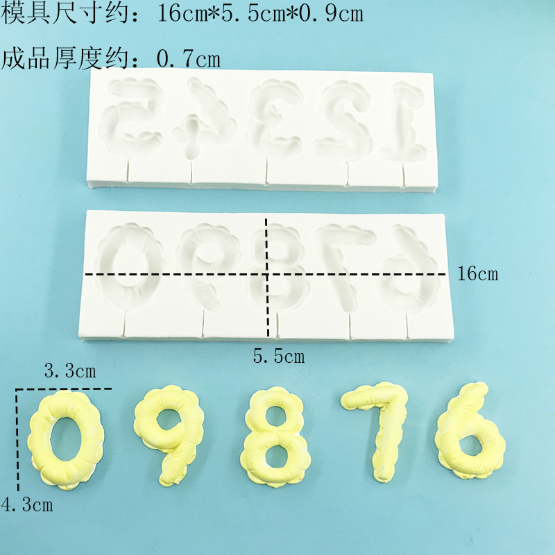 アラビア数字シリコーン型 DIY 手作り石鹸型デザート作りキ - Candle Supplies Eu のレビューと価格