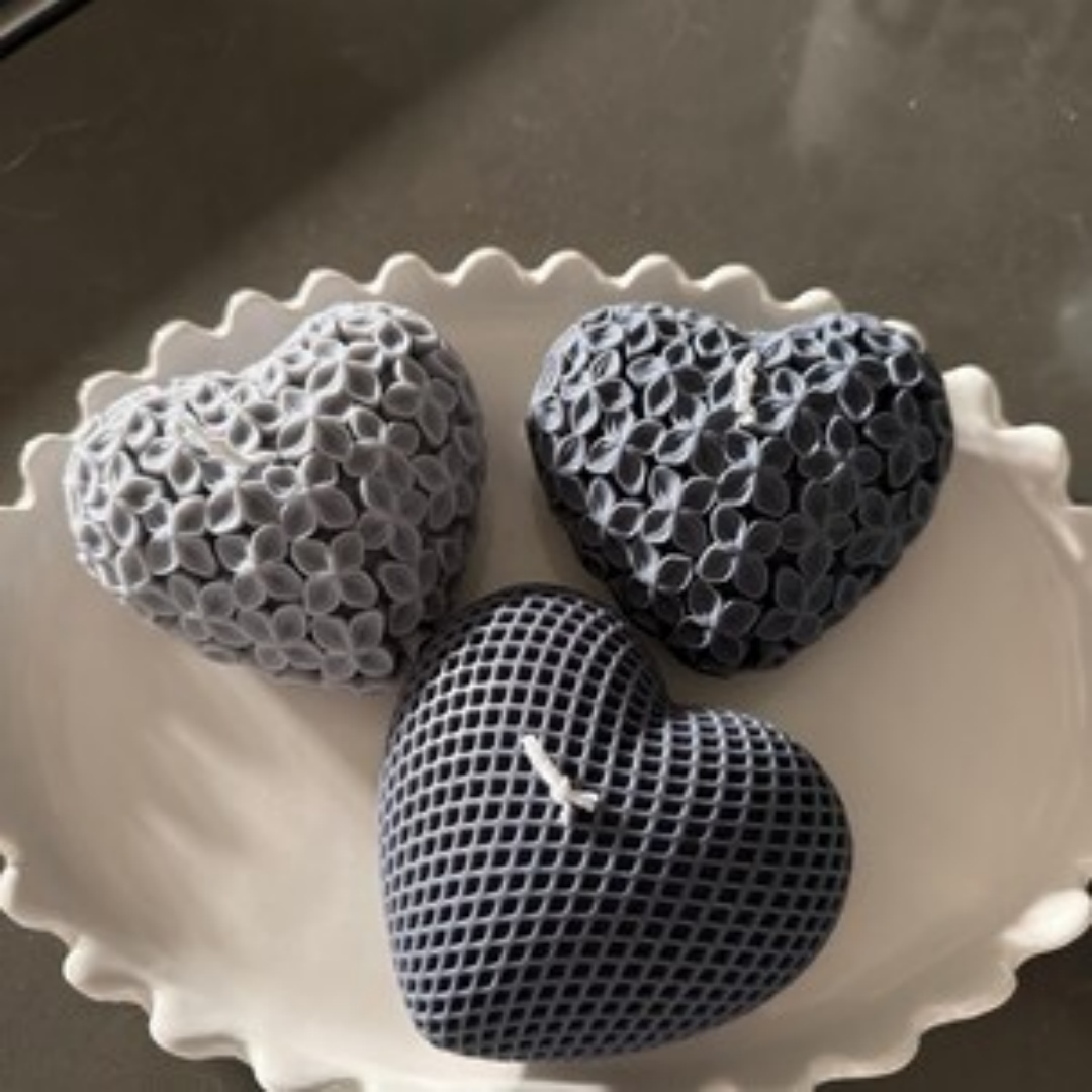 2個入り ラブキャンドル型 3Dフラワーラブデザイン DIY - Candle Fragrance Supplies のレビューと価格