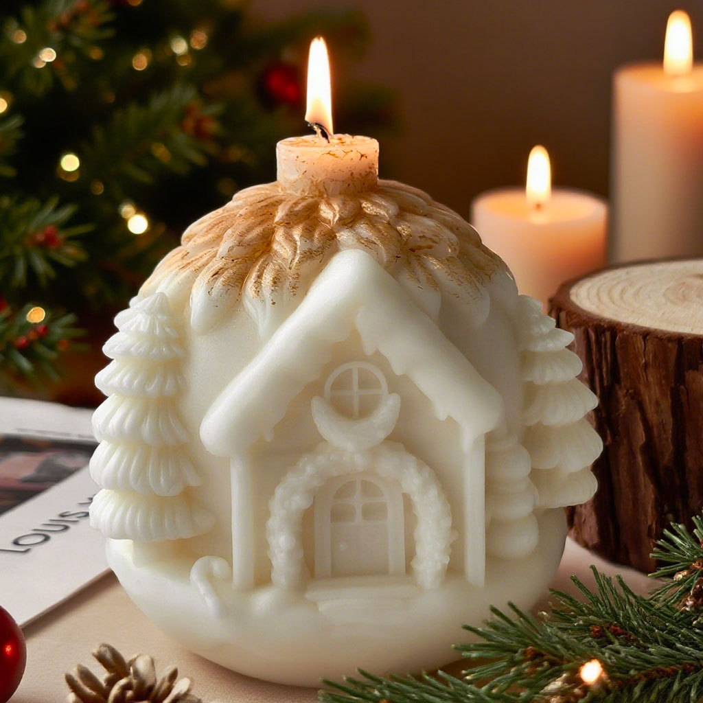 DIY クリスマスツリーハウスシリコーン型手作りアロマキャン - Candle Supplies Shop のレビューと価格