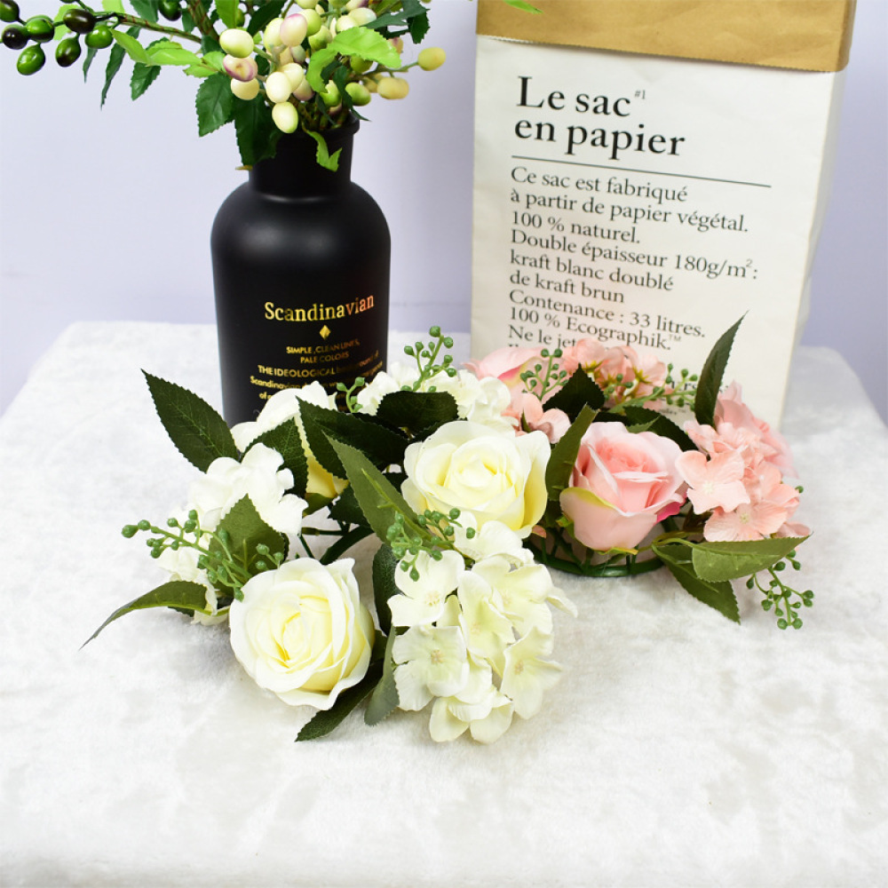 リアルなバラのガーランド 花飾り 高級ウェディングテーブルセ - Luxury Candle Supplies Usa のレビューと価格